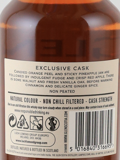 Glen Scotia 7 Years 2016 1st Fill Ruby Port Cask Y's Cask