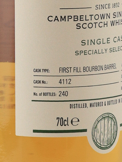 Glen Scotia 7 Years 2016 1st Fill Bourbon Barrel Y's Cask