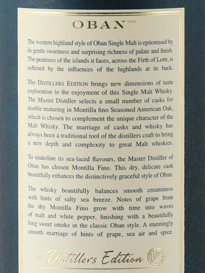 Oban Distillers Edition [Authorized Import]