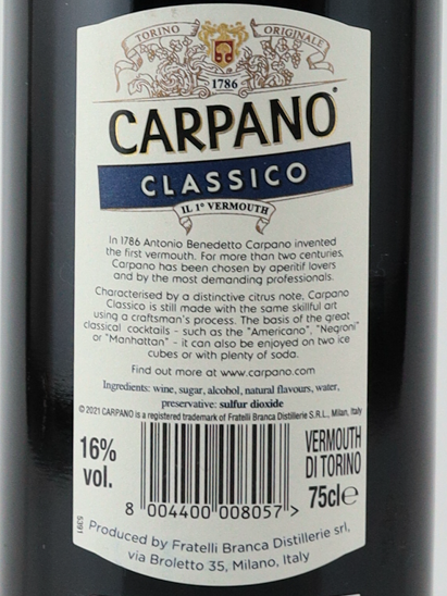 Carupano Classico 750ml