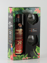 Load image into Gallery viewer, Ron Centenario 20 Years Fundacion Glass Pack