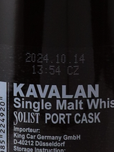 Load image into Gallery viewer, Kavalan Solist Port Cask 2024 Release