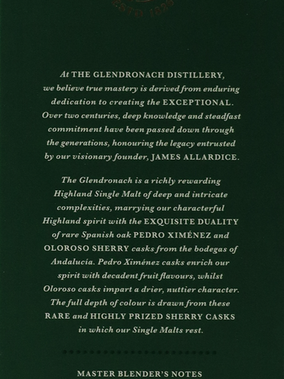 Glendronach 15 Years New Label