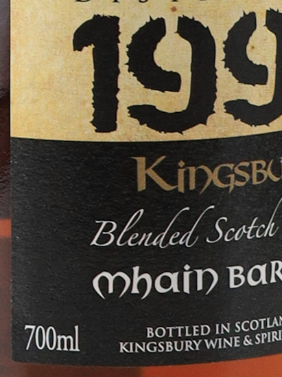 Kingsbury Gold Miltonduff 24 Years 1999