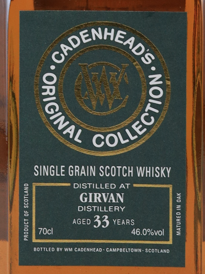 Cadenhead Original Collection Garvian 33 Years