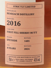 Load image into Gallery viewer, Carn Mor Strictly Limited Benriach 8 Years 2016