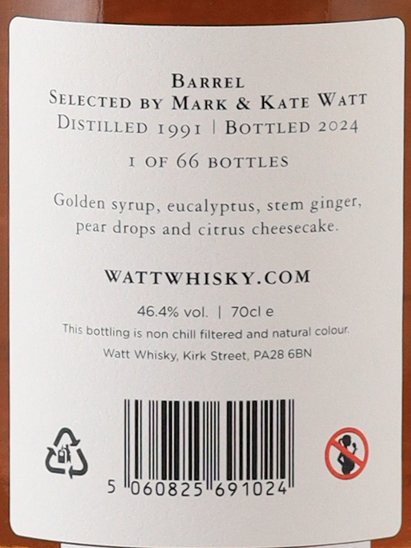 Watt Whisky North British 33 Years 1991