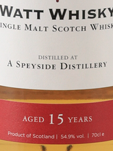 Load image into Gallery viewer, Watt Whisky Speyside Malt 15 Years 2009