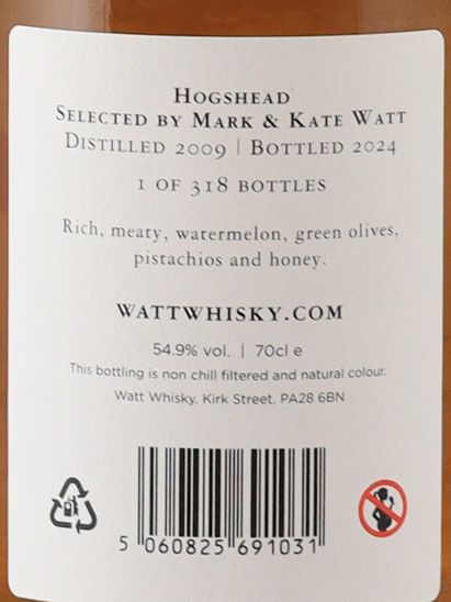 Watt Whisky Speyside Malt 15 Years 2009