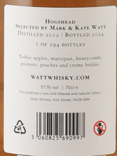 Load image into Gallery viewer, Watt Whisky Dalrymple 11 Years 2012