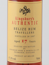 Load image into Gallery viewer, Kingsbury Authentic Belize Rum 17 Years 2007