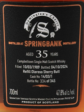 Load image into Gallery viewer, Signatory Springbank 35 Years 1989