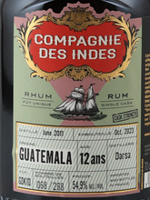 Load image into Gallery viewer, Compagnie des Indes Guatemala 12 Years 2011