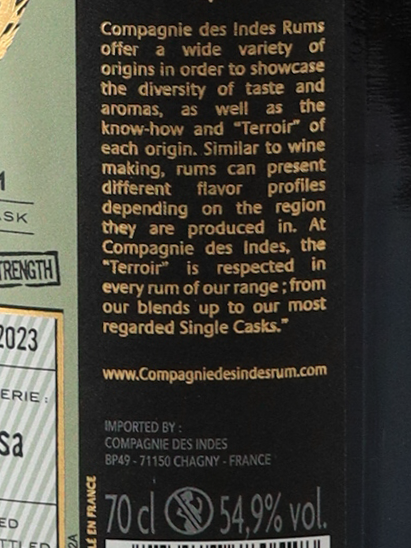 Compagnie des Indes Guatemala 12 Years 2011
