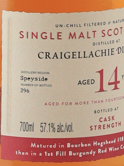 AD Rattray Craigellachie 14 Years 2010