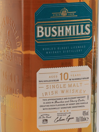 Bushmills Single Malt 10 Year Old 700ml
