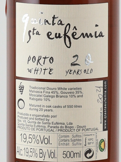 Quinta de Santa Eufémia White Port 20 Year Old 500ml