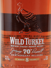 Load image into Gallery viewer, Wild Turkey 8 Year Old Jimmy Russell 70th Anniversary Bottle