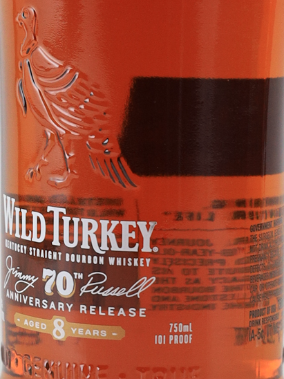Wild Turkey 8 Year Old Jimmy Russell 70th Anniversary Bottle