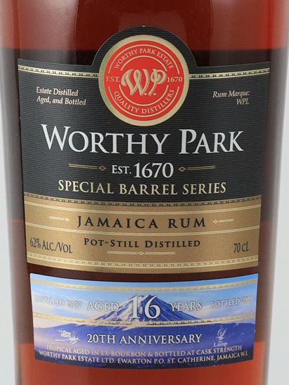 Worthy Park Single Barrel 16 Year Old 2007 for Bar Lamp & One Many 20th Anniversary