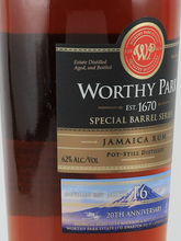 Load image into Gallery viewer, Worthy Park Single Barrel 16 Year Old 2007 for Bar Lamp &amp; One Many 20th Anniversary