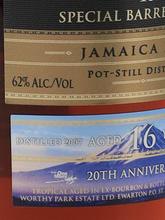 Load image into Gallery viewer, Worthy Park Single Barrel 16 Year Old 2007 for Bar Lamp &amp; One Many 20th Anniversary