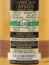 Load image into Gallery viewer, Duncan Taylor Single Cask Glenlossie 10 Year Old 2013