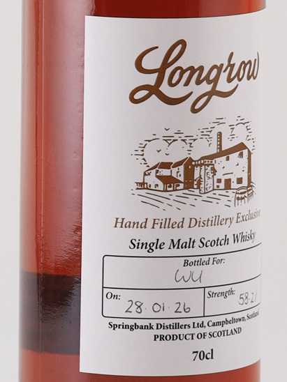 Longrow Hand Filled 2026-01-28 Bottled 58.2%