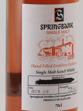 Load image into Gallery viewer, Springbank Hand Filled