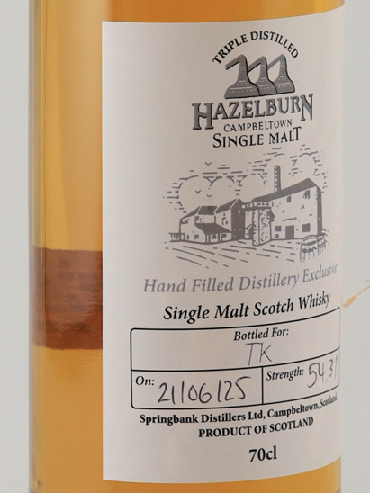 Hazelburn Hand Filled