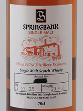 Load image into Gallery viewer, Springbank Hand Filled