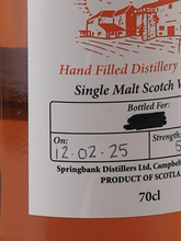 Load image into Gallery viewer, Springbank Hand Filled