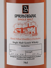 Load image into Gallery viewer, Springbank Hand Filled Bottled 2025-11-08