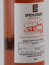 Load image into Gallery viewer, Springbank Hand Filled Bottled 2025-11-08