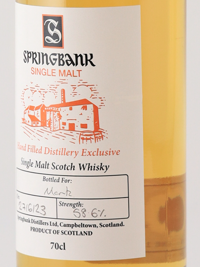 Springbank Hand Filled 2023 Bottling 58.6% (Bottle Scratches) - image 4