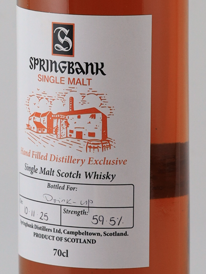 Springbank Hand Filled Bottled 2025-11-10
