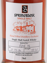 Load image into Gallery viewer, Springbank Hand Filled 2026 Bottling 59.5% (defective label)
