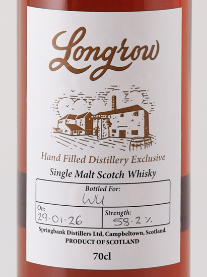 Longrow Hand Filled 2026-01-29 Bottled 58.2%