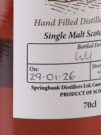 Longrow Hand Filled 2026-01-29 Bottled 58.2%