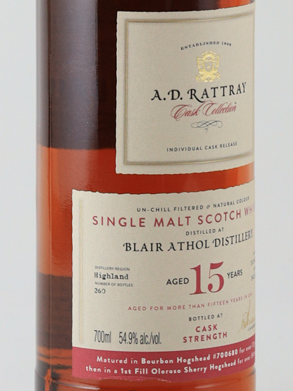 AD Rattray Blair Athol 15 Year Old 2009