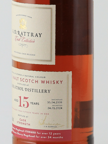 AD Rattray Blair Athol 15 Year Old 2009