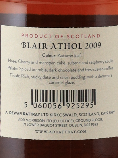 AD Rattray Blair Athol 15 Year Old 2009