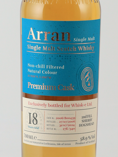 Arran 18 Year Old 2006 Sherry Hogshead