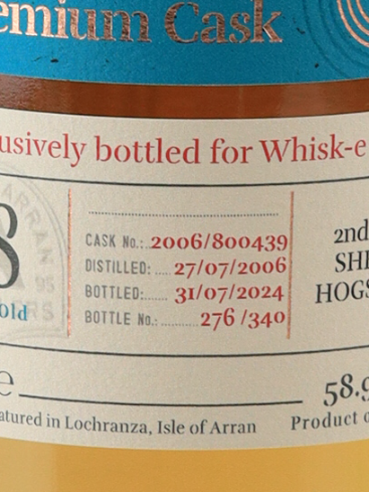 Arran 18 Year Old 2006 Sherry Hogshead