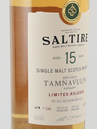 Saltire Rare Malt Tamnavulin 15 Year Old 2009