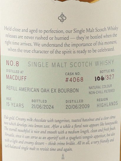 Saltire Rare Malt Macduff 15 Year Old 2009