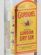 Load image into Gallery viewer, Gordon London Dry Gin Old Label