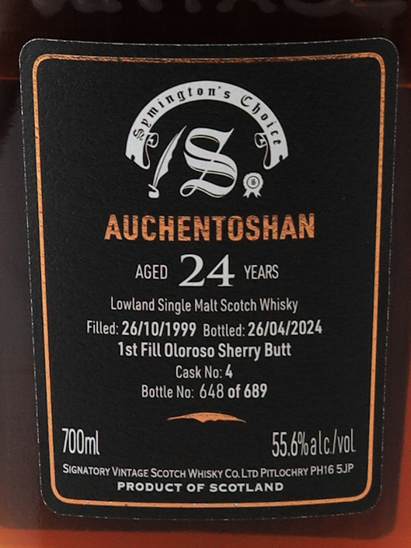 Signatory Auchentoshan 24 Year Old 1999