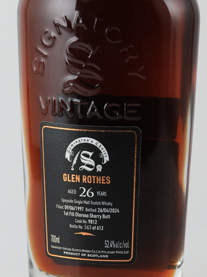 Signatory Glenrothes 26 years 1997 52.4%