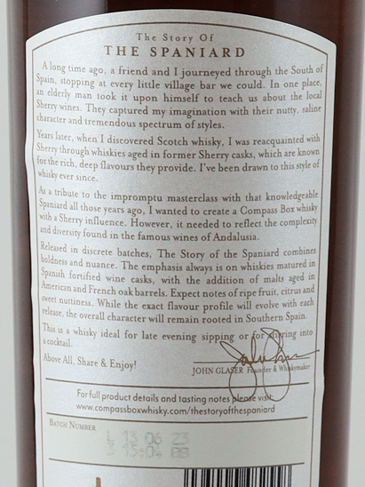 Compass Box The Story of the Spaniard 2023 Release 700ml (Official Import) - image 7